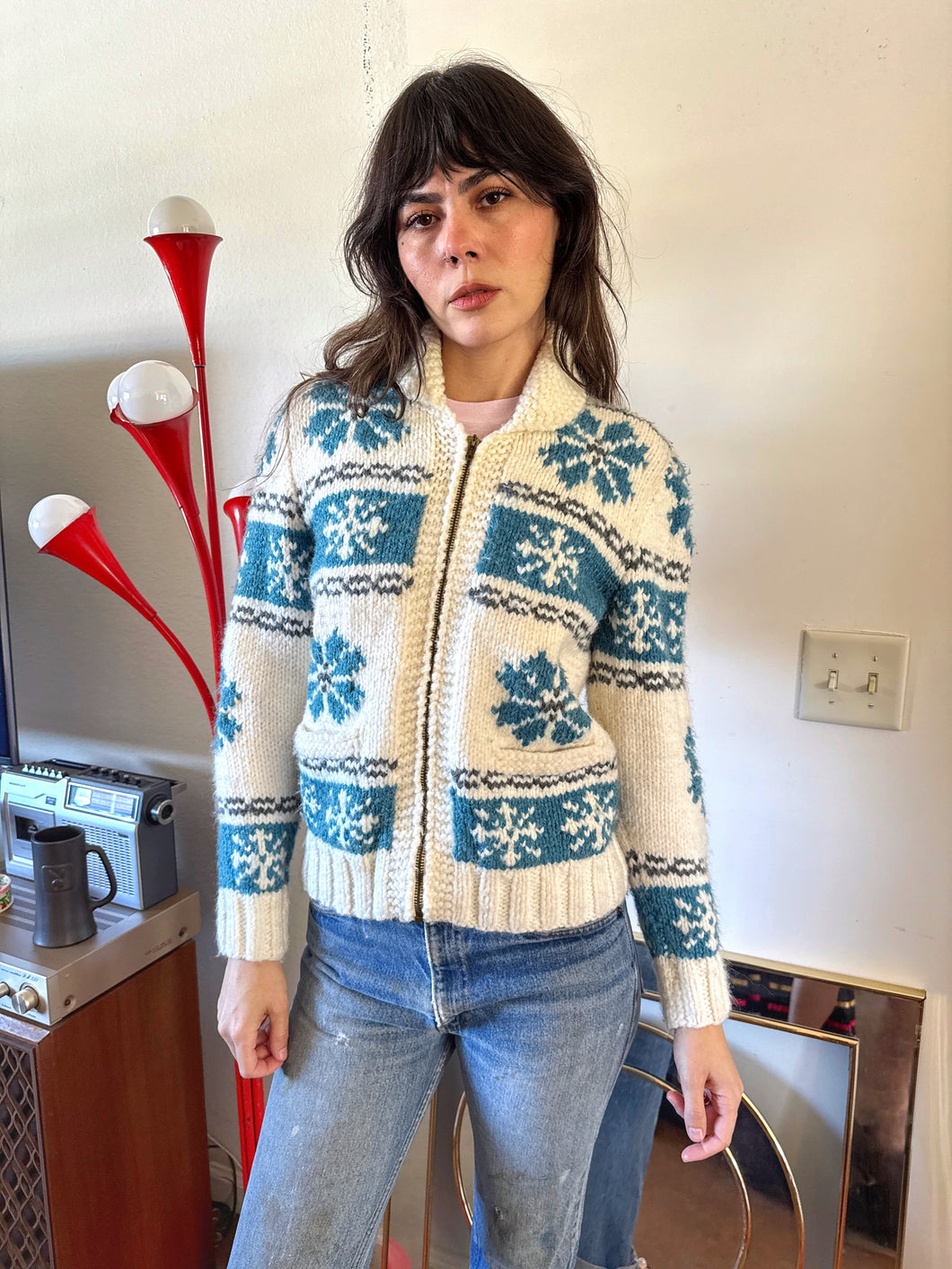 60s Snow Flake Cardigan