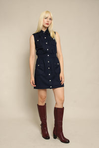 butte knit dress 70s Blue Mod Mini – Luxie Vintage Collection_Spring26