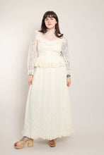 70s Victorian Lace Dress With Train