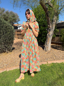 70s hippie dress Floral With Scarf storage furniture *The picture shows the Wrangler Waist:31 For Love & Lemons
