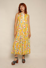 70s Mod Floral Maxi Dress