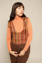 70s Striped Cropped Vest