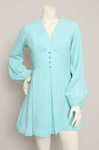 60s Blue Babydoll Dress