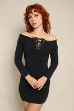 90s Leather Lace Up Mini Dress