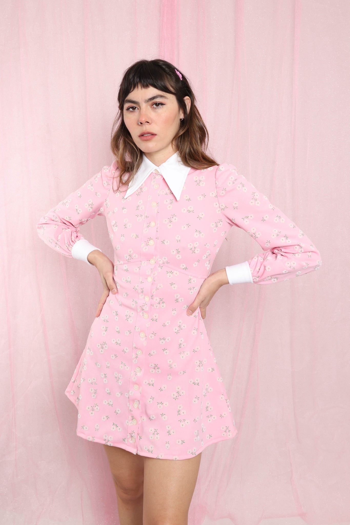 ❤️ 70s Pink Mod Mini Dress – Luxie Vintage