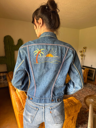 70s Maverick Embroidered Trucker Jacket