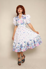 80s Puff Sleeve Prairie Dress