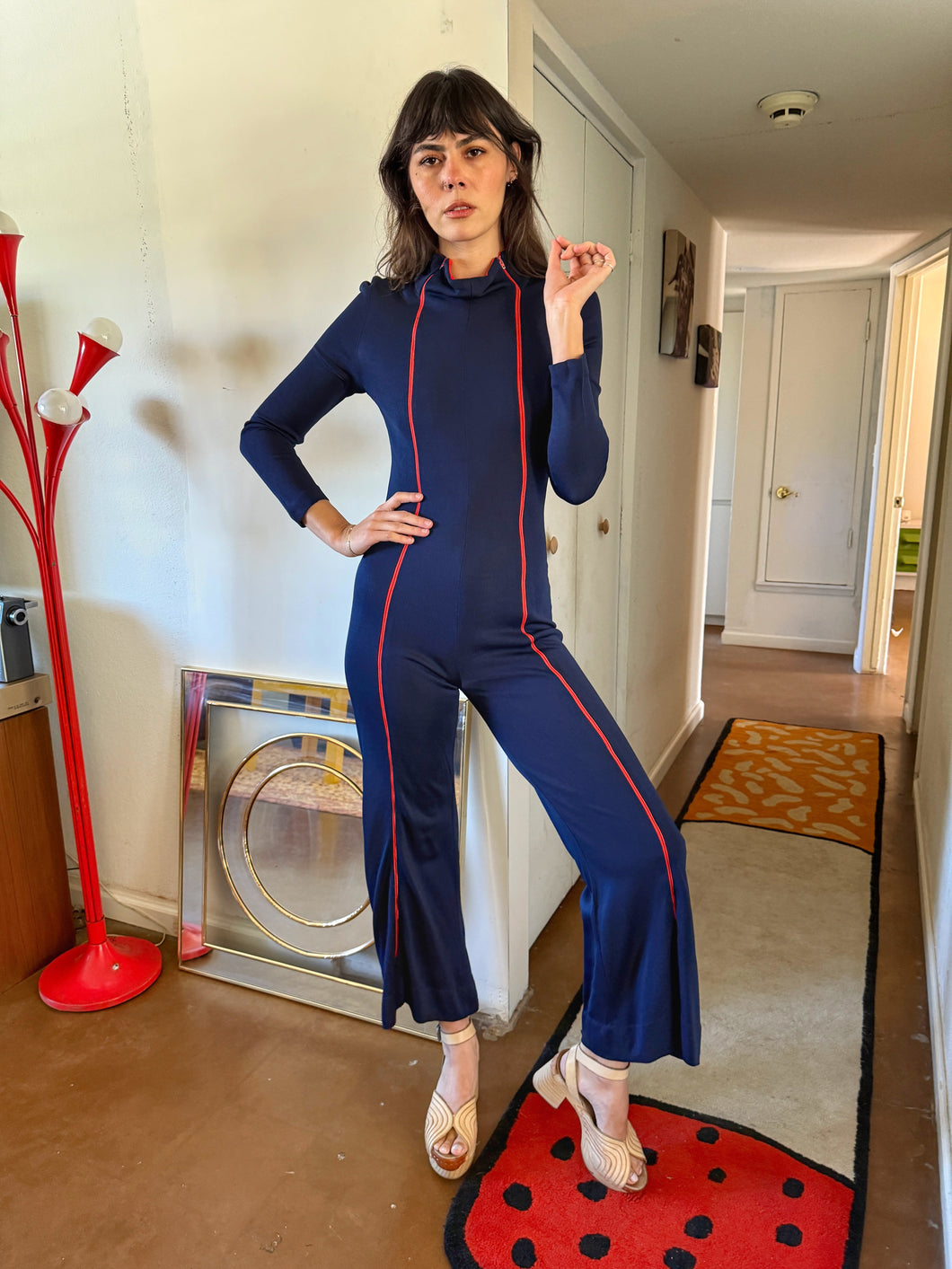70s Mod Zipper Jumpsuit