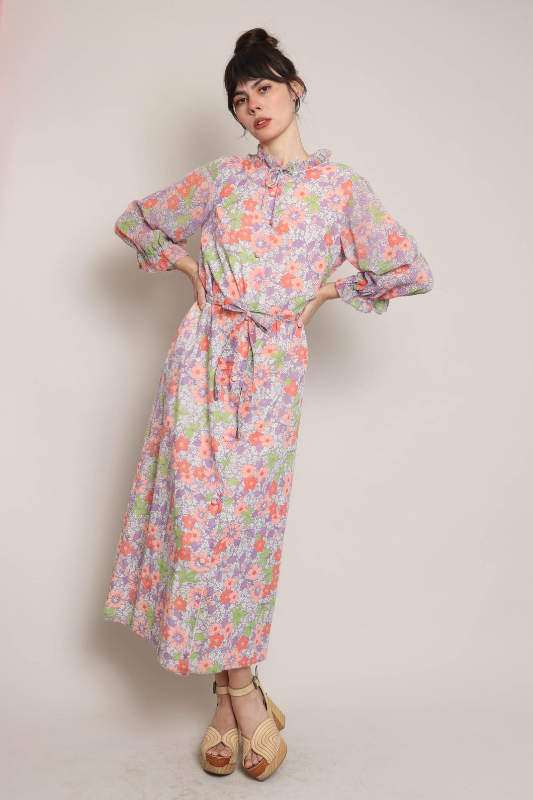 60s Mod Floral House Dress