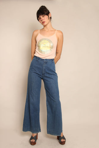 70s Wide Leg Bell Bottoms