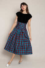 80s Plaid Taffeta Dress