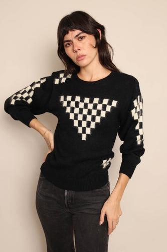 80s Checkered Sweater