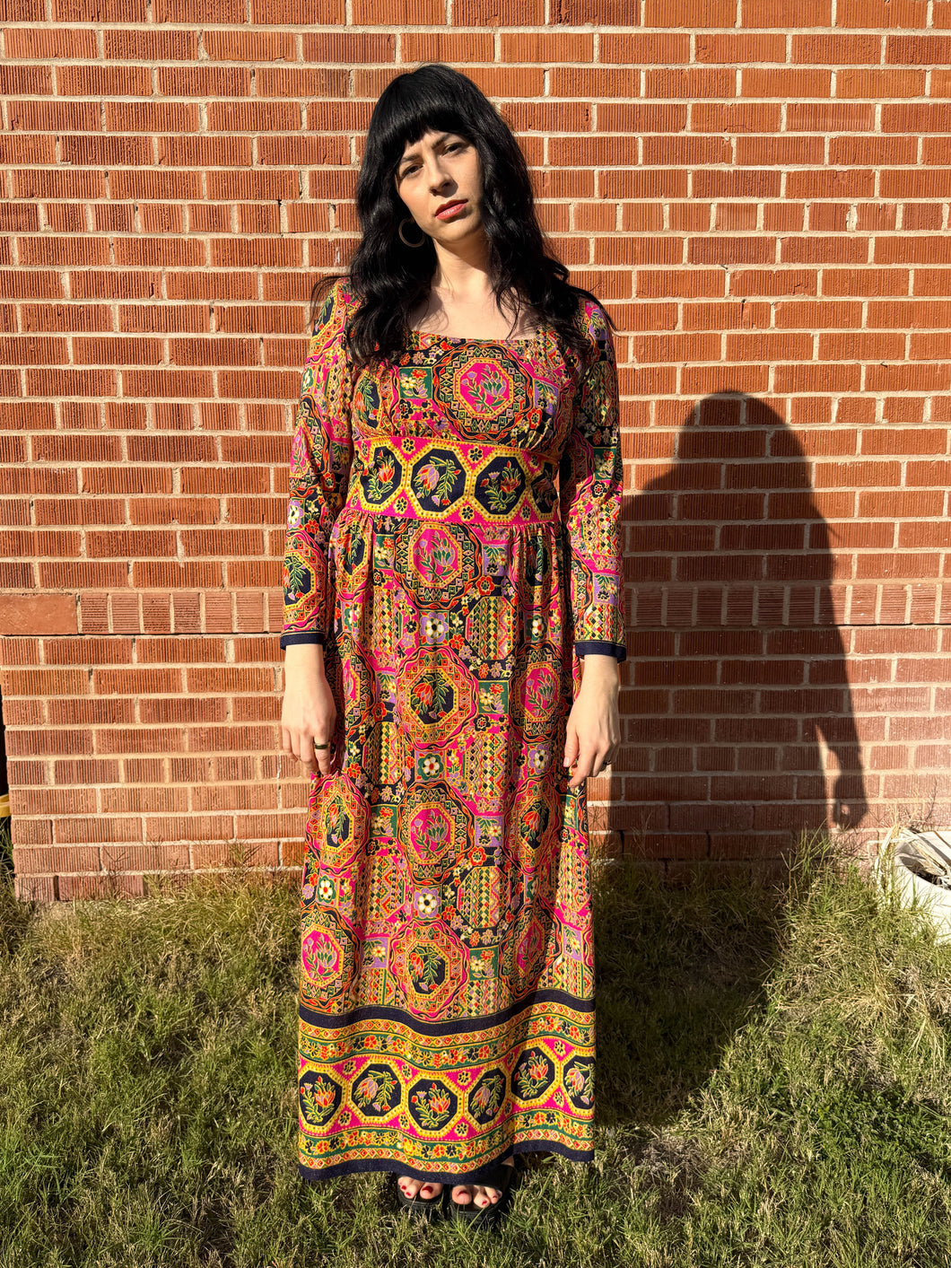 pattern for long sleeve dress Bell Sleeve Maxi & Mini Dress Sewing Pattern main image 1