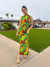 70s Jantzen Tropical Maxi Dress