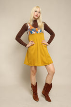 70s Mustard Yellow Mod Mini Dress