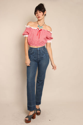 70s Accent Piping Jeans