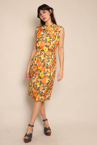 50s Autumn Floral Dress
