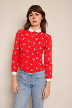 70s Peter Pan Collar Abstract Shirt