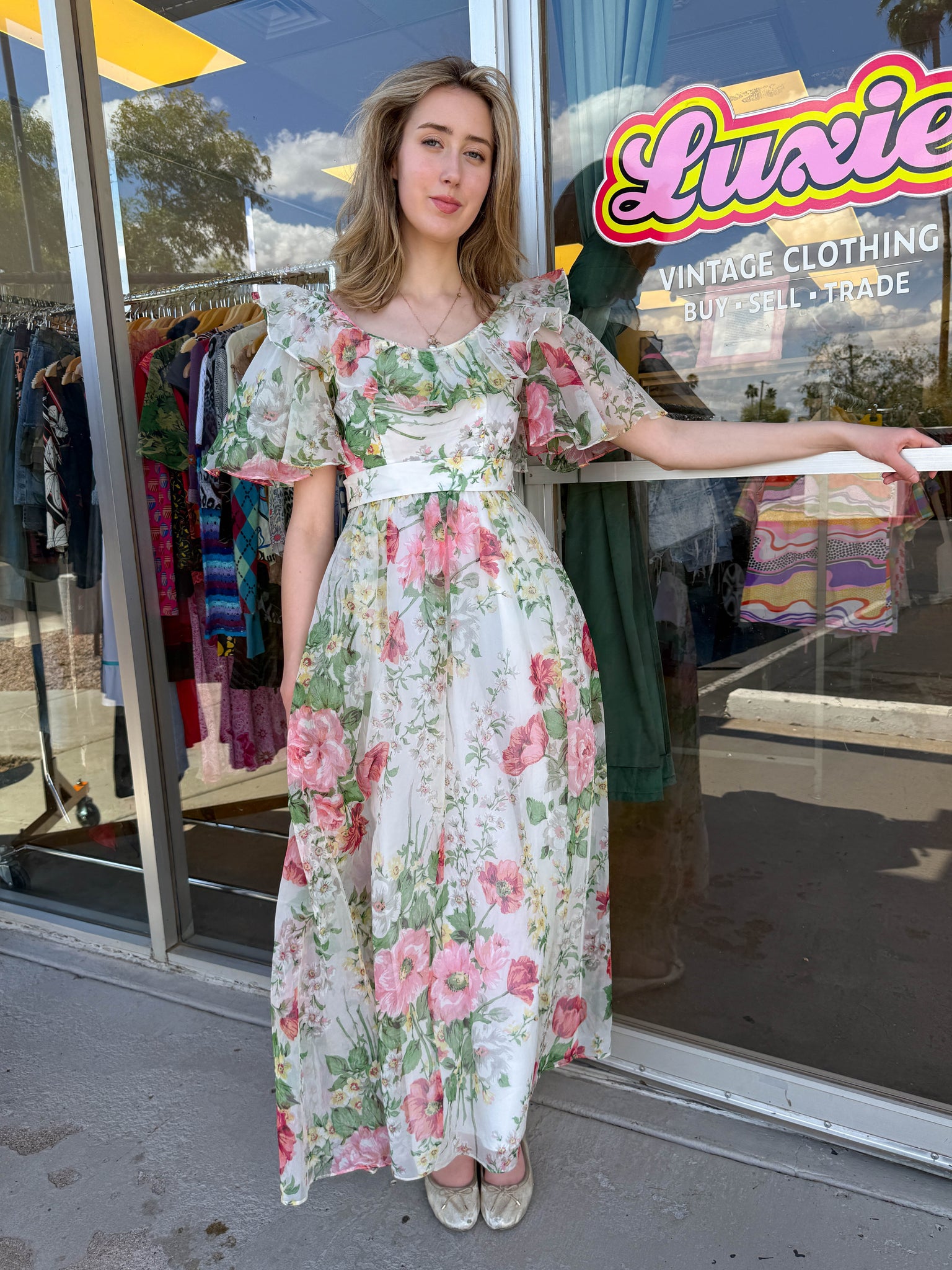 vintage chiffon floral dress Novara Chiffon Dress in Vintage Floral Deep Navy