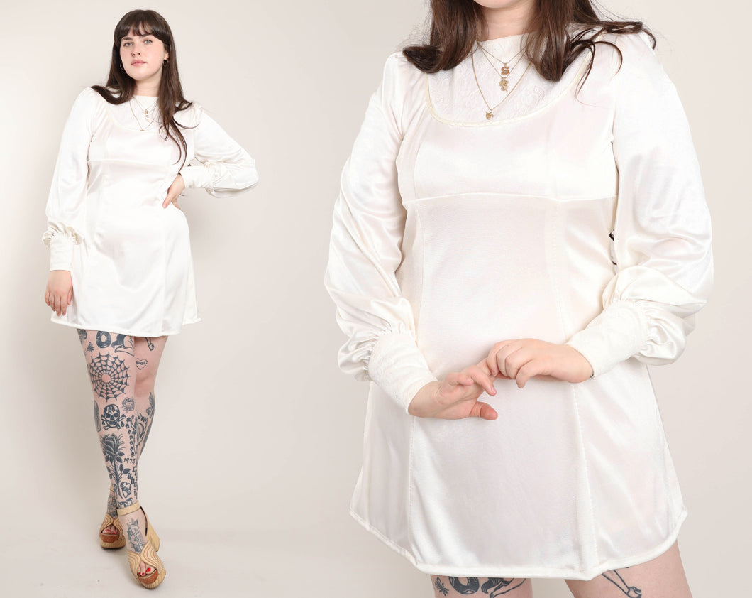 70s Victorian Mini Dress