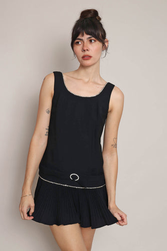 60s Drop Waist Mini Dress