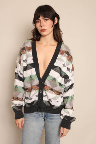 90s Earth Tone Cardigan