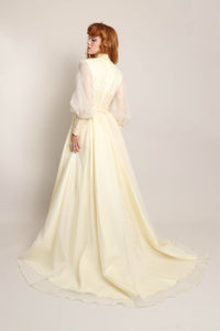 60s Emma Domb Wedding Dress With Train