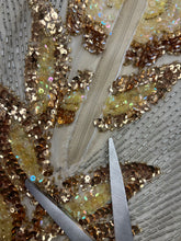 80s Gold Floral Sequined Dress