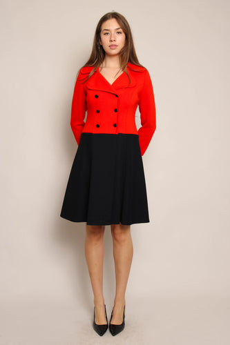 60s Mod Wool Jacket Dress