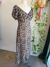 90s Sheer Floral Chiffon Dress