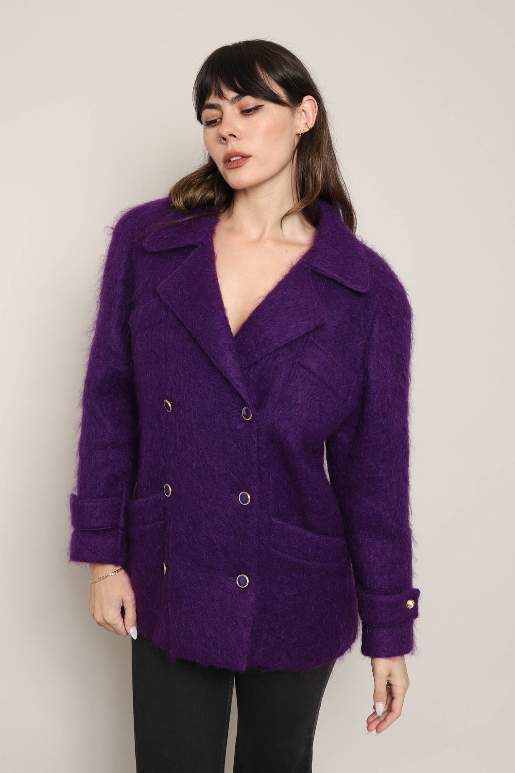 80s Purple Mohair Jacket