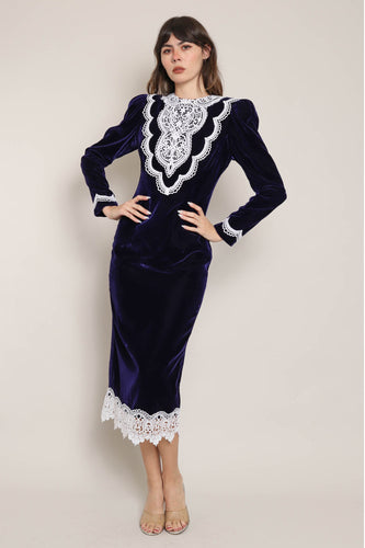 80s Jessica McClintock Edwardian Dress