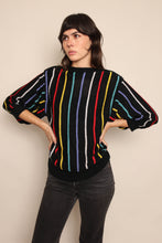 80s Rainbow Striped Sweater