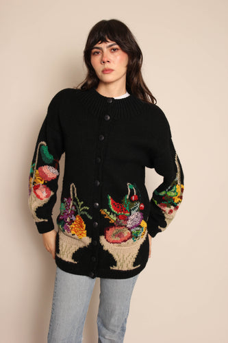 90s Fruit Basket Cardigan