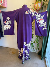 50s Purple Rayon Kimono