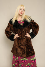 70s Faux Fur Coat With Collar