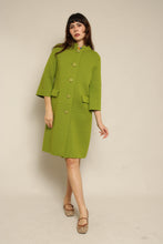 1960s Sebastian Avocado Green Knit Jacket With Large Buttons