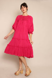 90s Crochet Gauze Dress Luxie Vintage 90s Crochet Gauze Dress Luxie Vintage