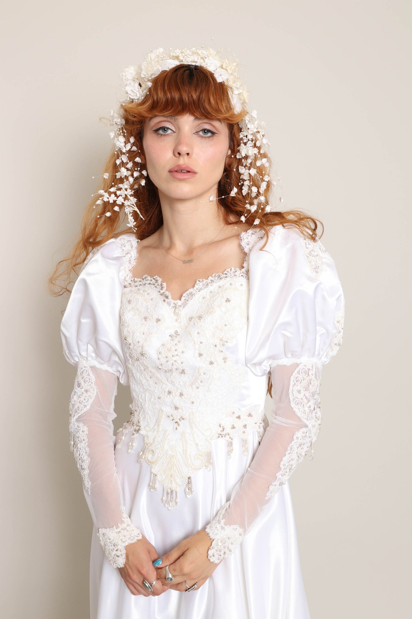 80s Romantic Wedding Dress With Train 80s Romantic Wedding Dress With Train