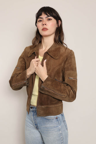 70s Suede Moto Jacket