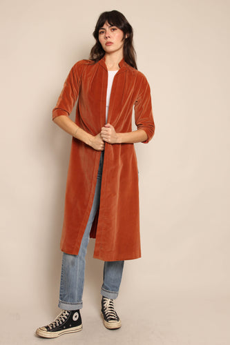 60s Rust Velvet Duster
