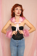❤️ Y2K Pink Faux Fur Collar & Cuffs