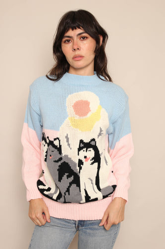 80s Husky Print Sweater
