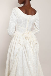 60s Elizabethan Tapestry Dress With Train