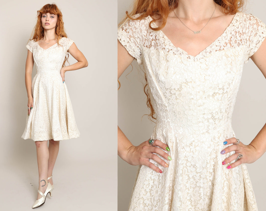 50s Lace Fit & Flare Dress