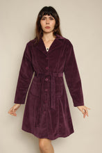 Y2K Purple Corduroy Jacket With Matching Belt