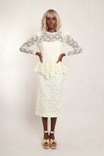80s Lace Peplum Set