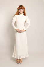 70s Crochet Lace Victorian Dress