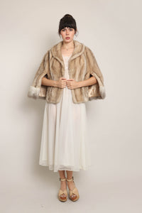 70s Faux Fur Cape