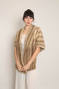 50s Honey Blonde Mink Fur Stole